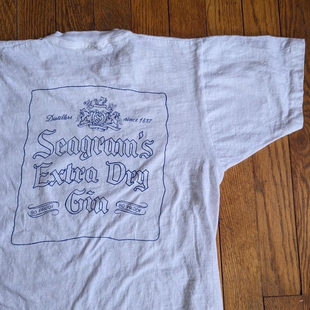 Vintage 80's Seagrams Extra Dry Gin Promo Single Stitch T-shirt